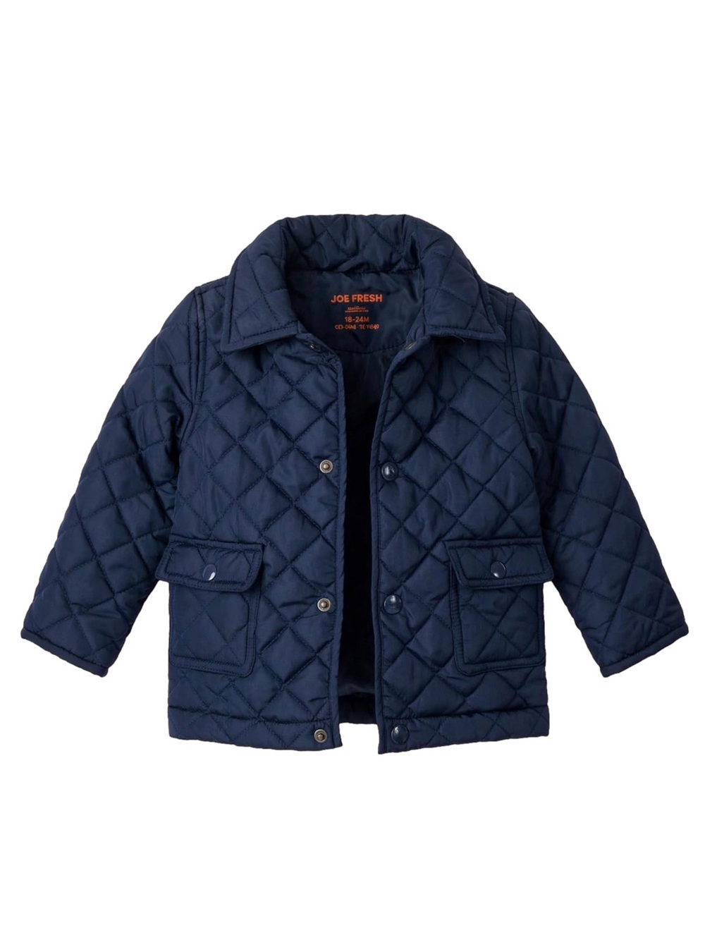 Joe Fresh Quilted Puffer Jacket Navy Blue Diamond Barn Jacket
